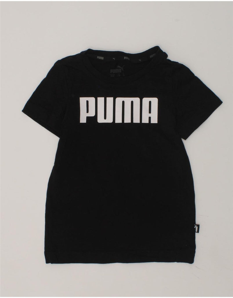 PUMA Girls Graphic T-Shirt Top 2-3 Years Black | Vintage Puma | Thrift | Second-Hand Puma | Used Clothing | Messina Hembry 