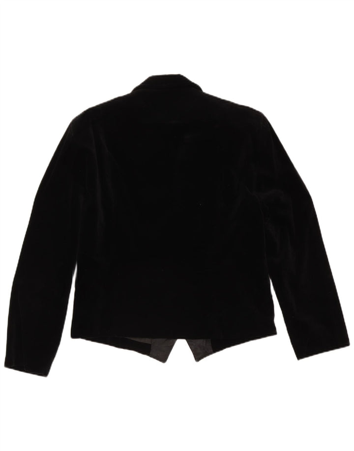 Charlie Chaplin Womens Velvet 1 Button Blazer Jacket IT 46 Large Black
