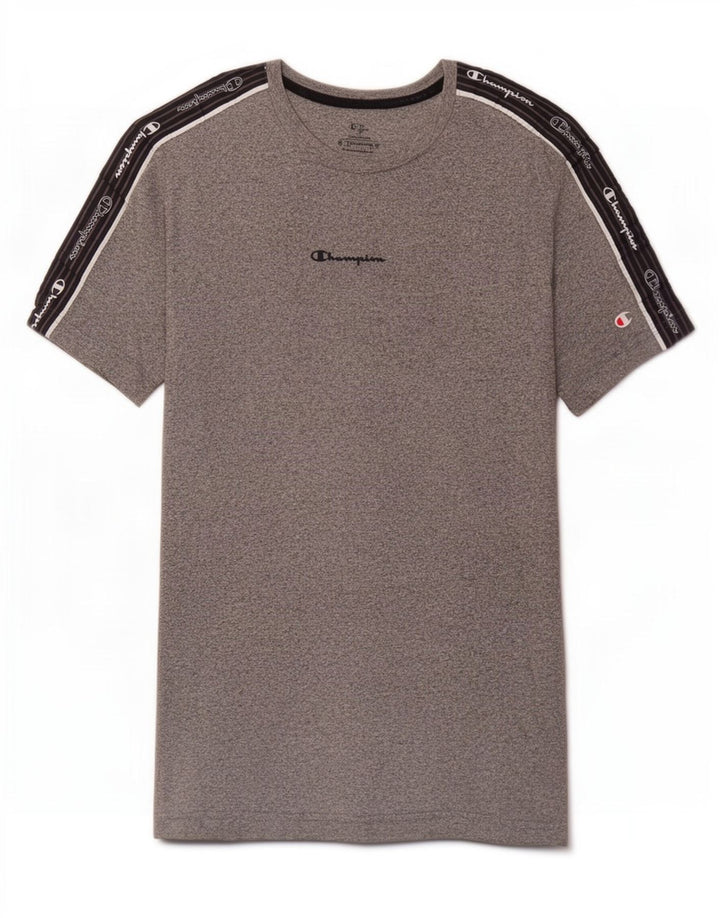 Champion Mens Graphic T-Shirt Top Medium Grey Colourblock