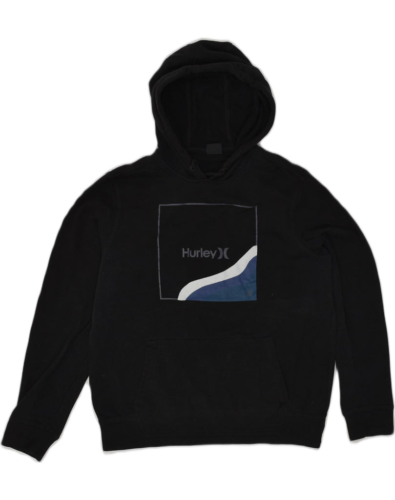 HURLEY Mens Graphic Hoodie Jumper Medium Navy Blue Cotton | Vintage Hurley | Thrift | Second-Hand Hurley | Used Clothing | Messina Hembry 