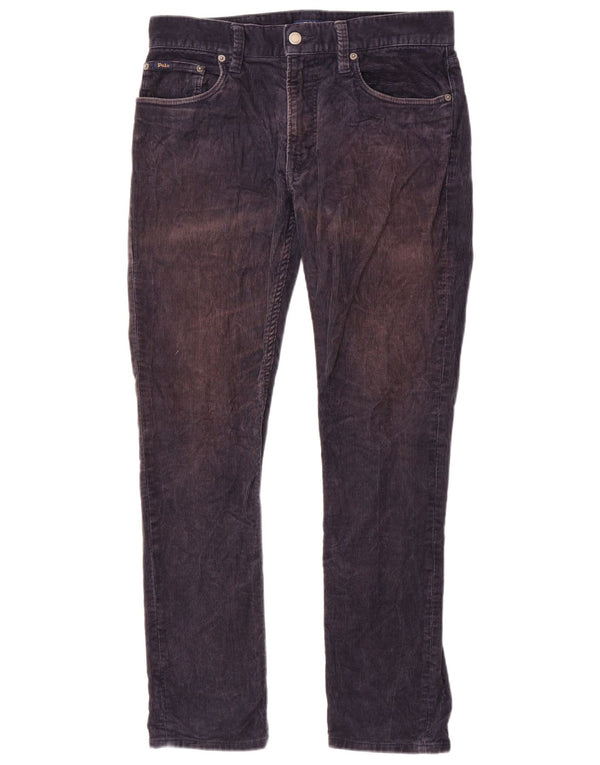 Polo Ralph Lauren Mens Slim Corduroy Trousers W30 L30 Navy Blue Cotton