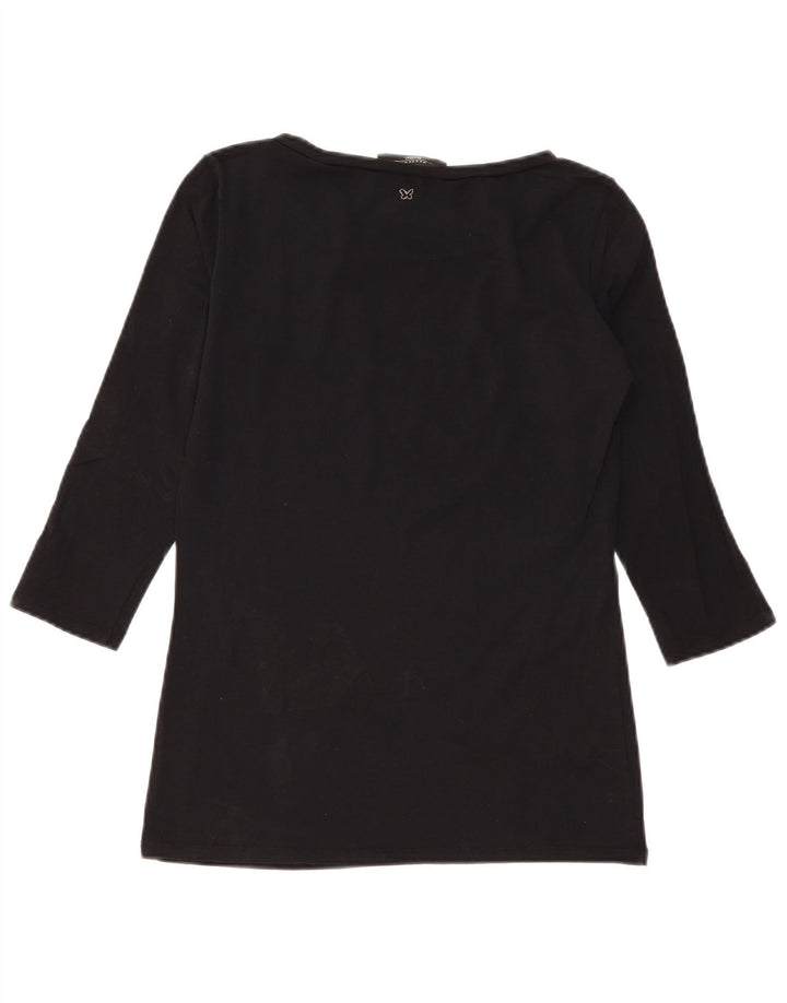 Max Mara Womens Weekend Top 3/4 Sleeve UK 12 Medium Black