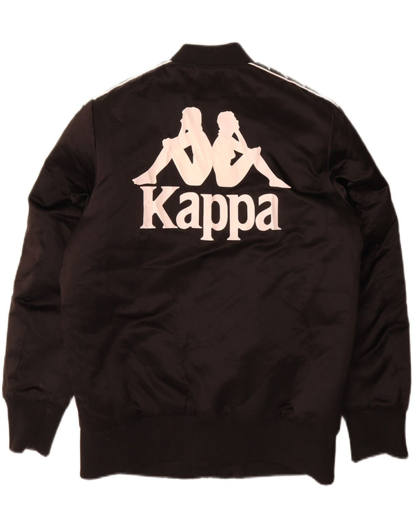 Kappa Mens Graphic Graphic Bomber Jacket UK 36 Small Black Polyester Sports
