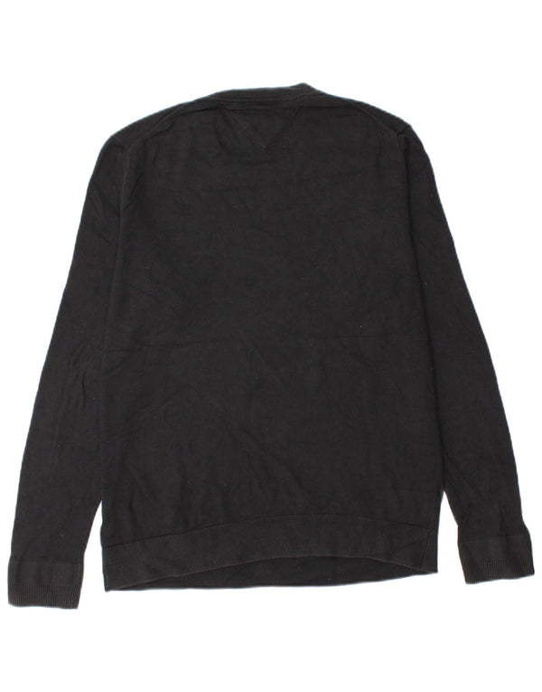 Tommy Hilfiger Boys Crew Neck Jumper Sweater 15-16 Years Large Black