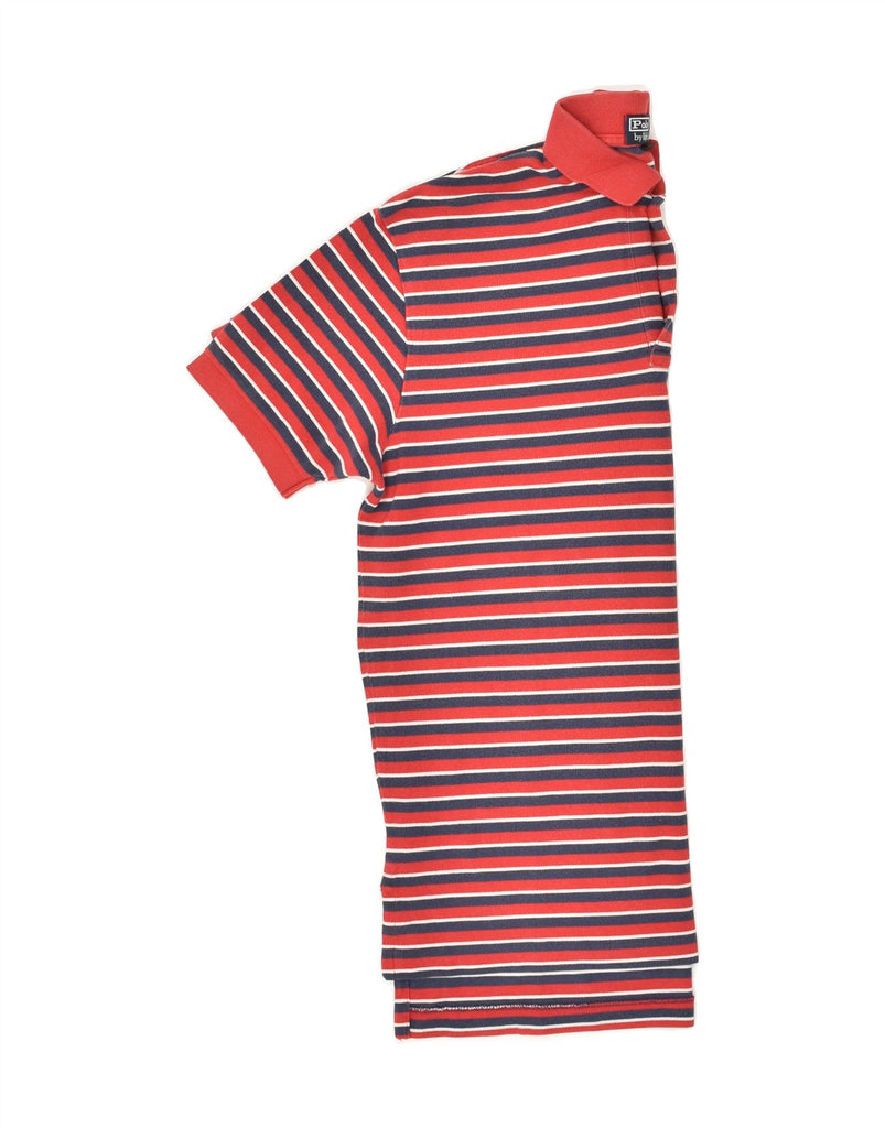 POLO RALPH LAUREN Mens Polo Shirt Medium Red Striped Cotton | Vintage Polo Ralph Lauren | Thrift | Second-Hand Polo Ralph Lauren | Used Clothing | Messina Hembry 