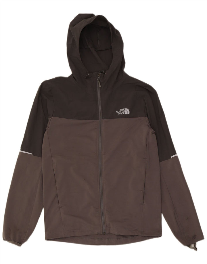 The North Face Mens Hooded Tracksuit Top Jacket Small Grey Colourblock