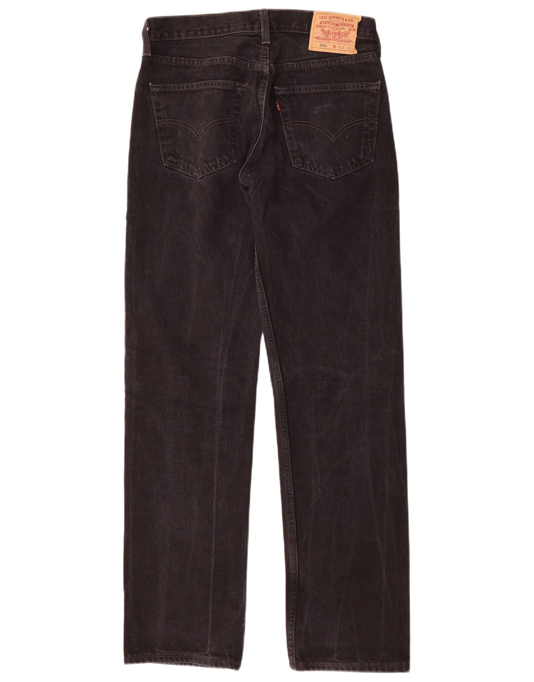 Levi's Mens 501 Straight Jeans W31 L32 Black Cotton