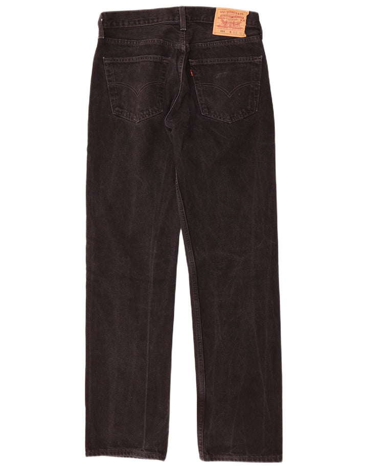 Levi's Mens 501 Straight Jeans W31 L32 Black Cotton