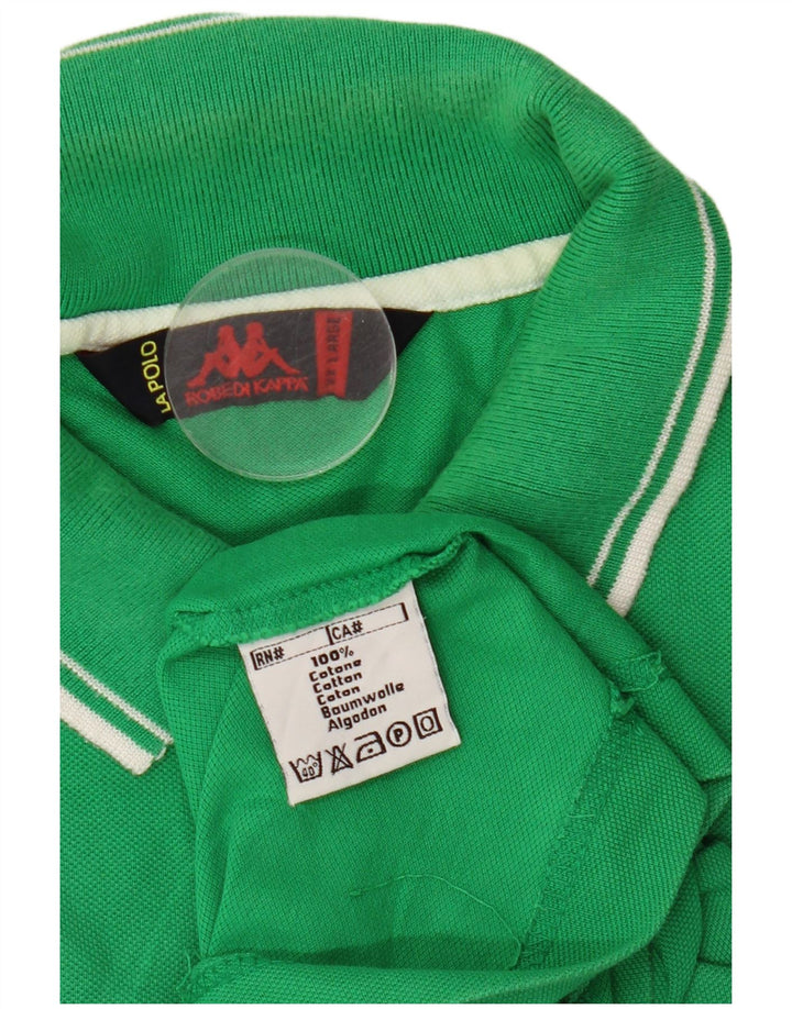 Kappa Mens Polo Shirt 2XL Green Cotton