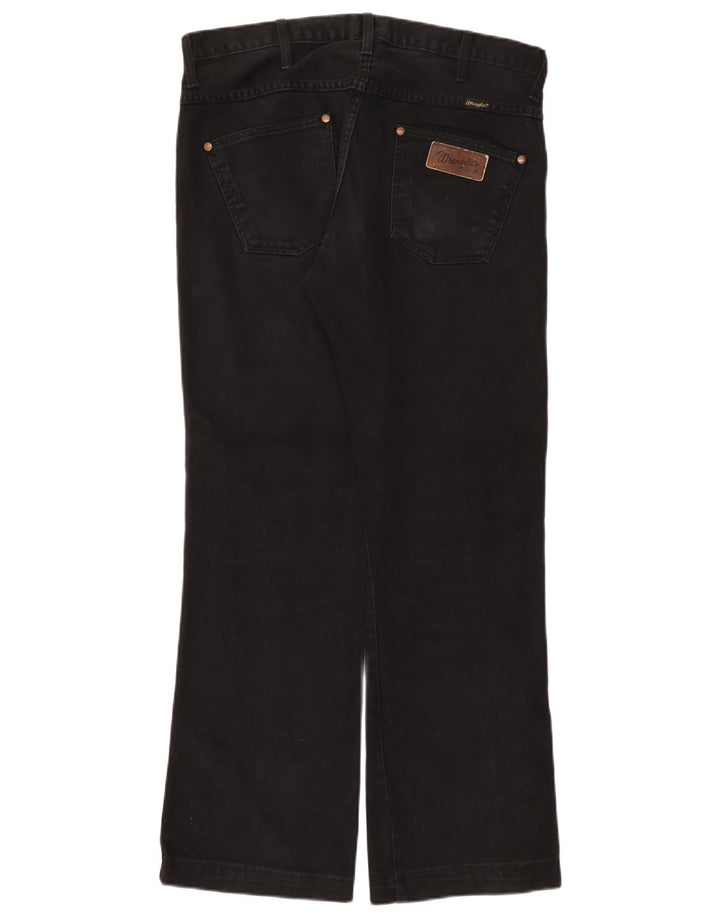 Wrangler Mens Dayton Bootcut Jeans W33 L31 Black Cotton