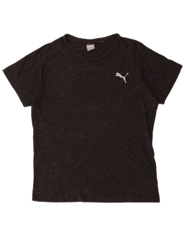Puma Mens T-Shirt Top XL Black Flecked Cotton