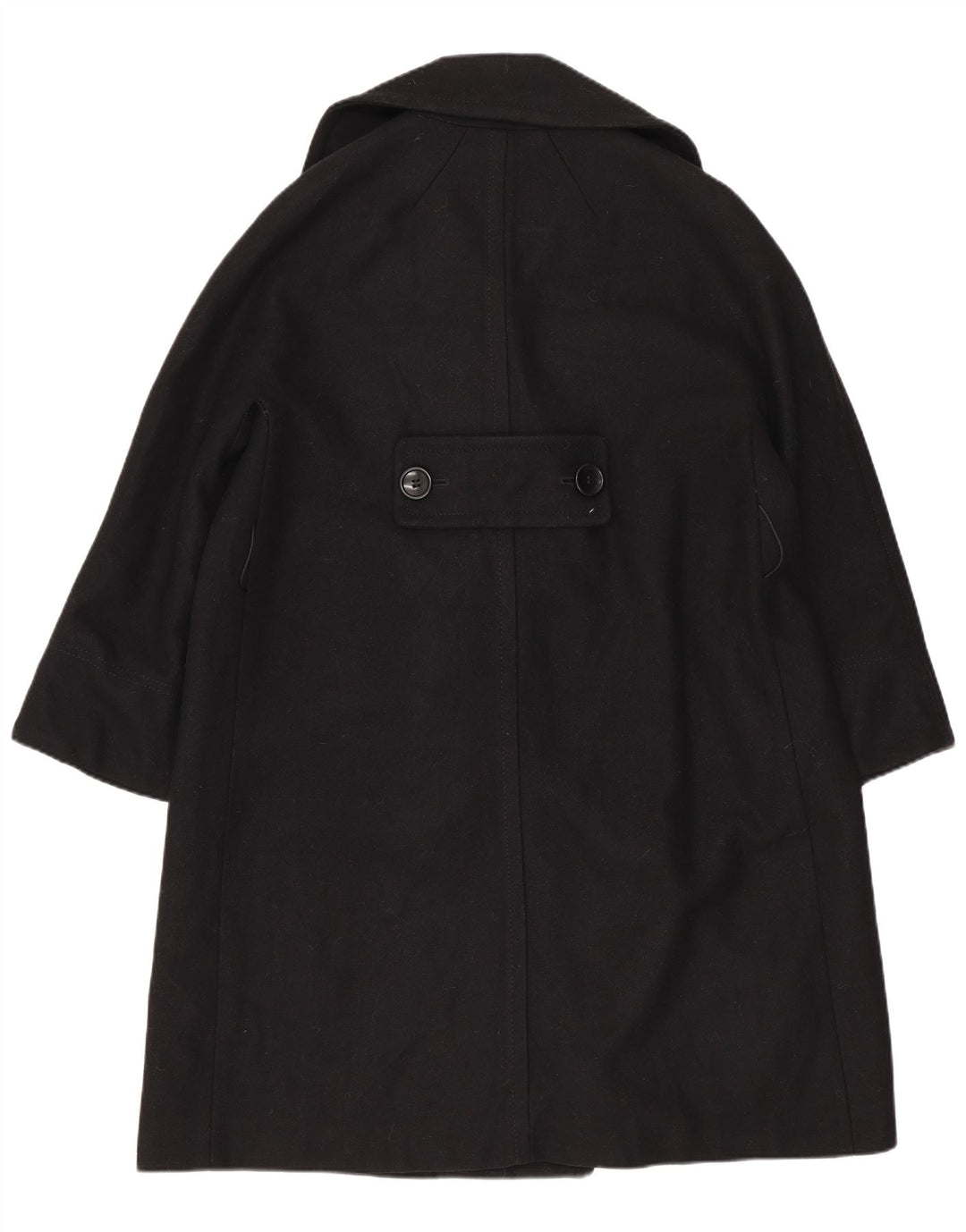 Dolce & Gabbana Womens Oversized Double Breasted Coat IT 38 XS Black Wool