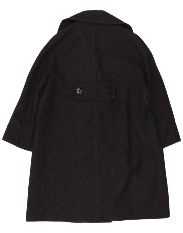 Dolce & Gabbana Womens Oversized Double Breasted Coat IT 38 XS Black Wool