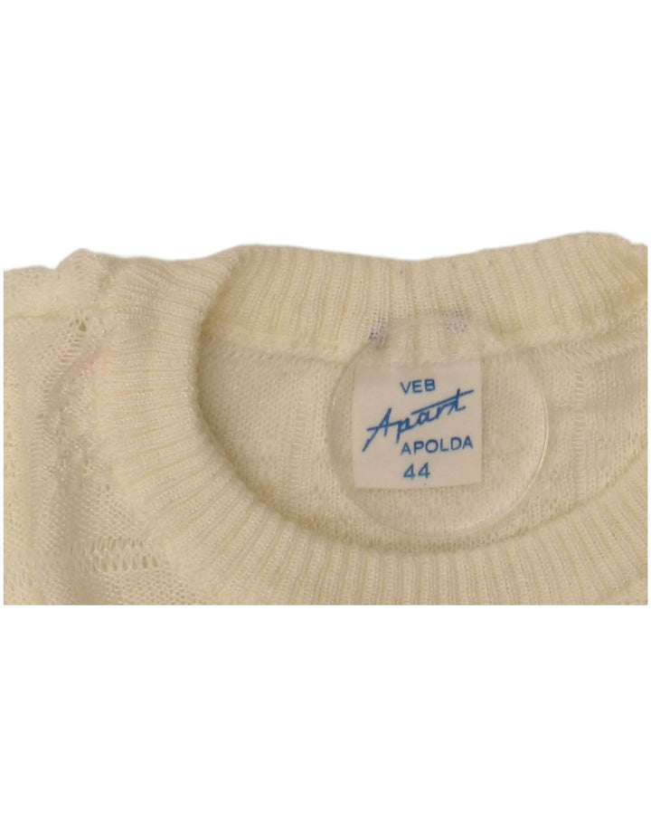 Apart Womens Crew Neck Jumper Sweater EU 44 XL Off White