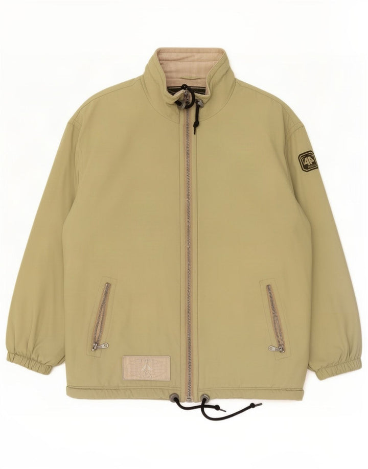 Etirel Mens Graphic Loose Fit Bomber Jacket UK 38 Medium Green