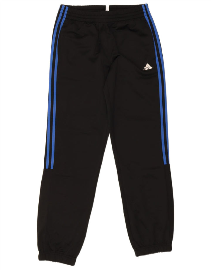 Adidas Boys Tracksuit Trousers Joggers 13-14 Years Black Polyester