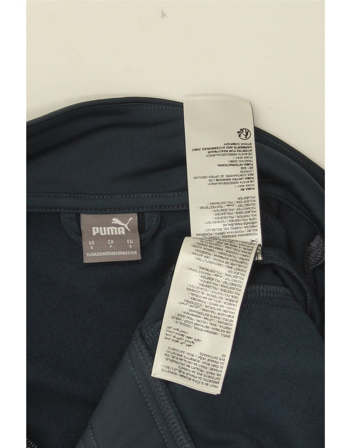 Puma Womens Tracksuit Top Jacket UK 10 Small Blue Colourblock Polyester