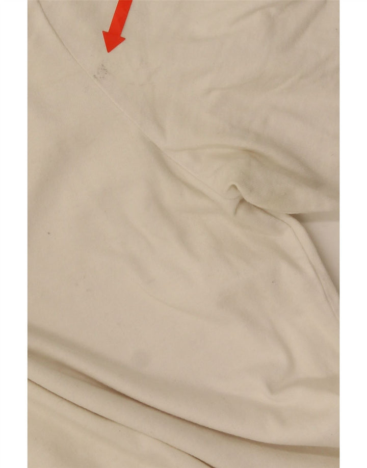 Ellesse Mens Graphic T-Shirt Top Small Off White Cotton