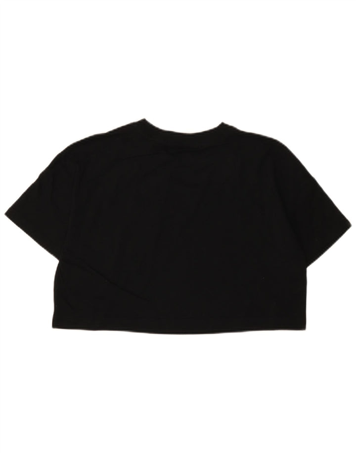 CALVIN KLEIN JEANS Womens Oversized Graphic T-Shirt Top UK 6 XS Black