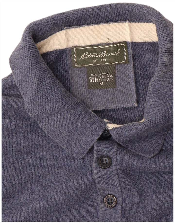 EDDIE BAUER Mens Polo Shirt Medium Blue Cotton