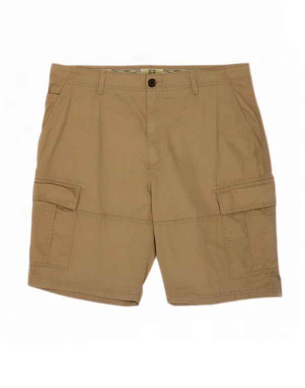 Marks & Spencer Mens Cargo Shorts XL W38 Beige Cotton