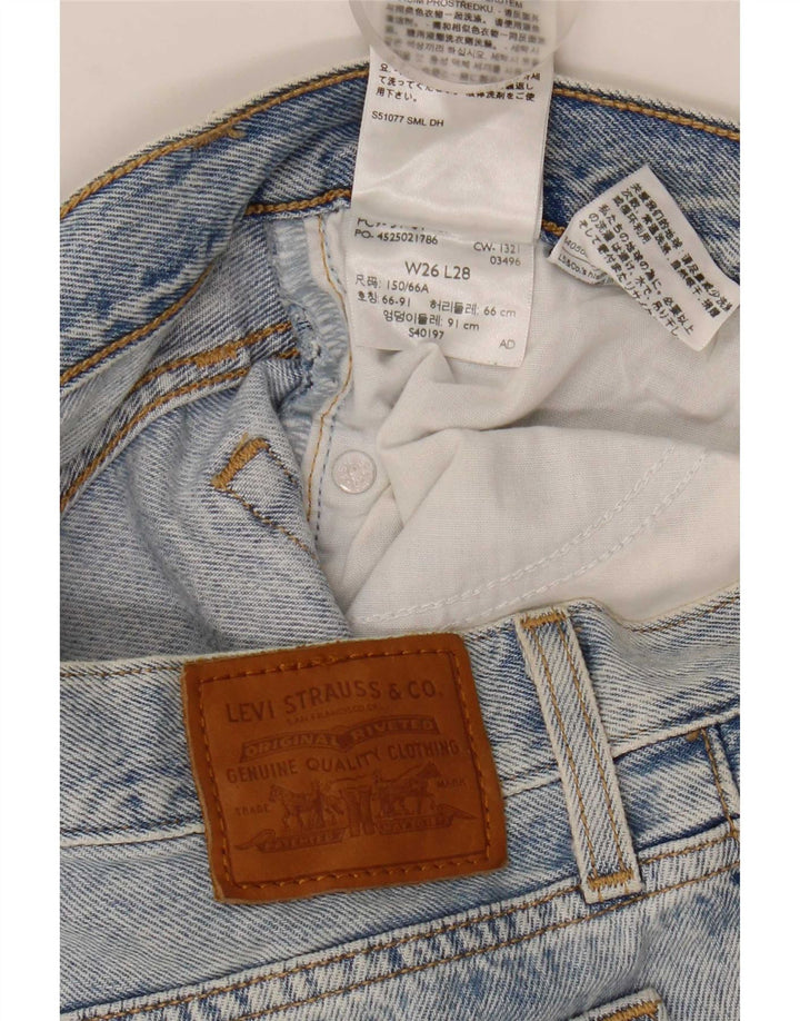 Levi's Womens Wedgie Straight Jeans W26 L28 Blue Cotton