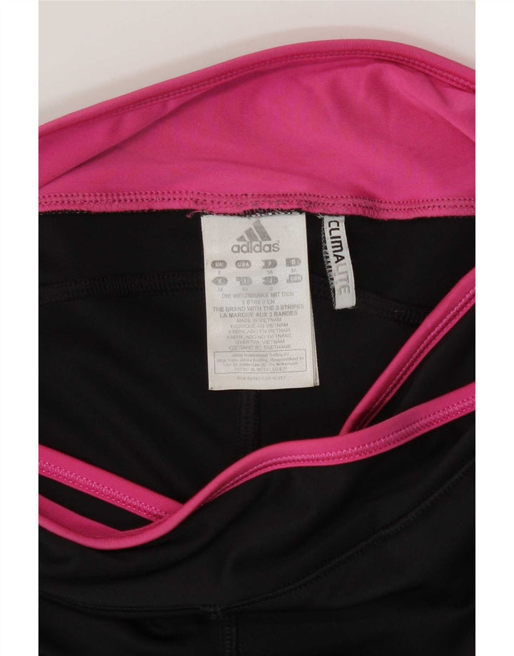 Adidas Womens Climalite Capri Leggings UK 8 Small Black Polyester