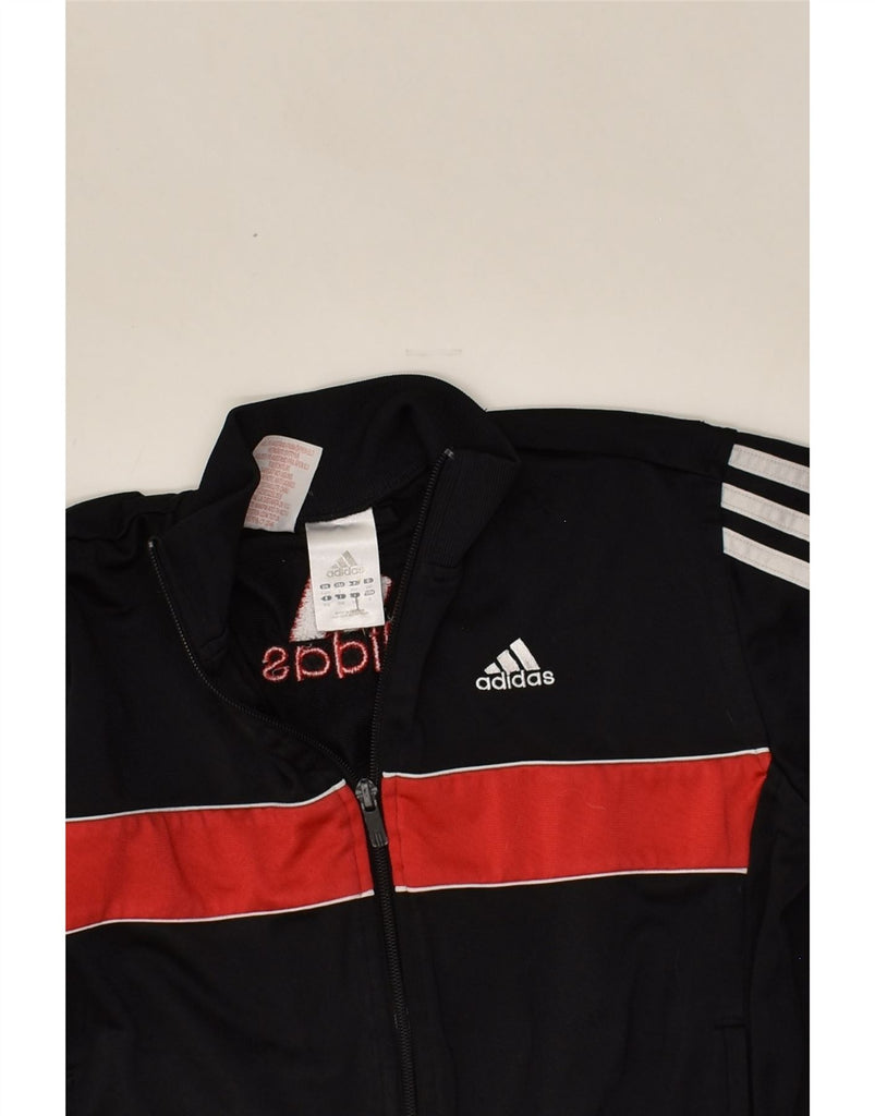 ADIDAS Boys Tracksuit Top Jacket 9-10 Years Black Polyester | Vintage Adidas | Thrift | Second-Hand Adidas | Used Clothing | Messina Hembry 