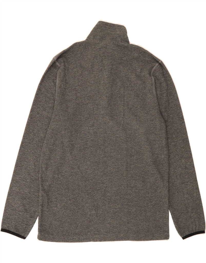 CHAMPION Mens Zip Neck Fleece Jumper Medium Grey Vintage Champion and Second-Hand Champion from Messina Hembry 