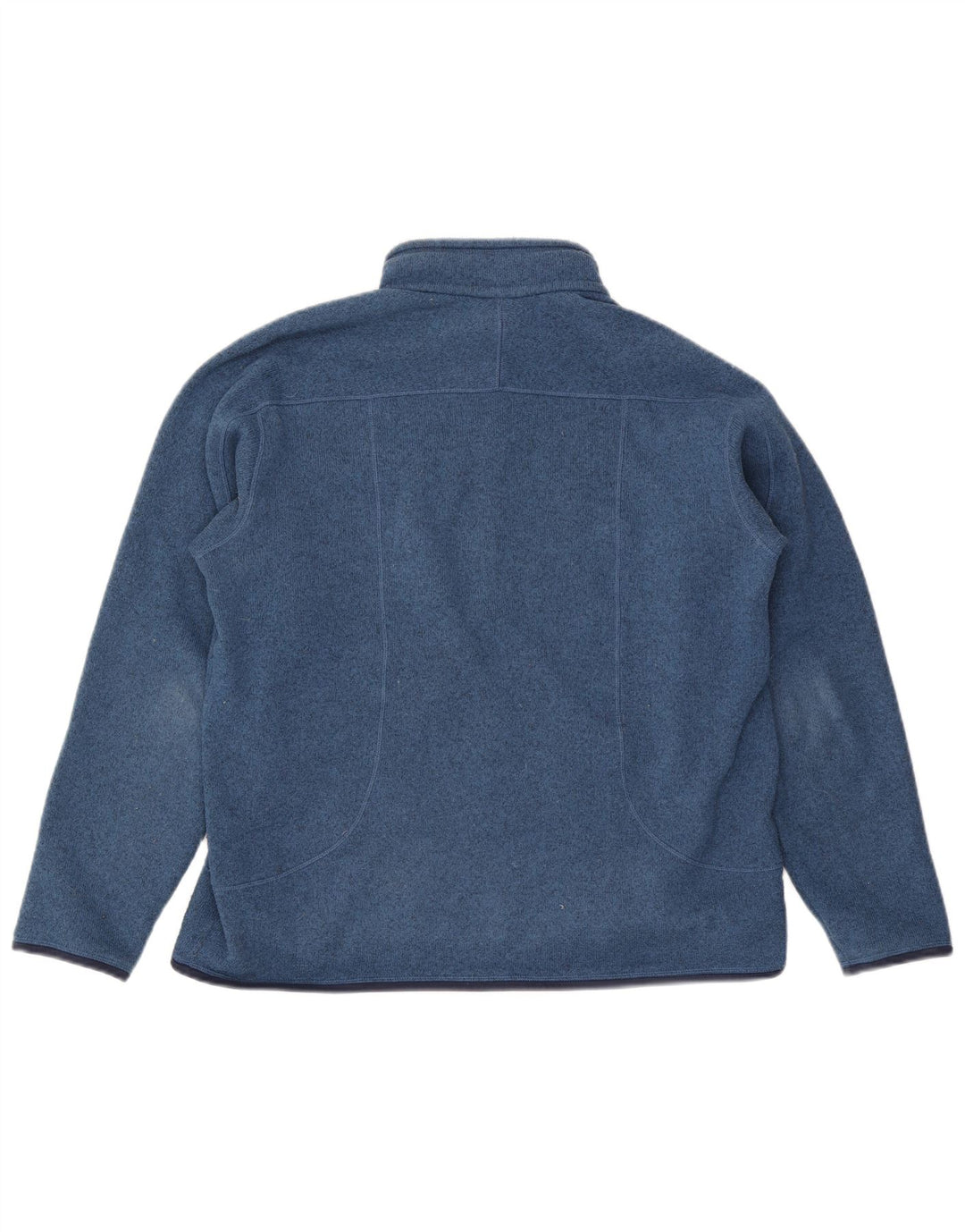 Patagonia Mens Zip Neck Sweatshirt Jumper Large Blue Polyester