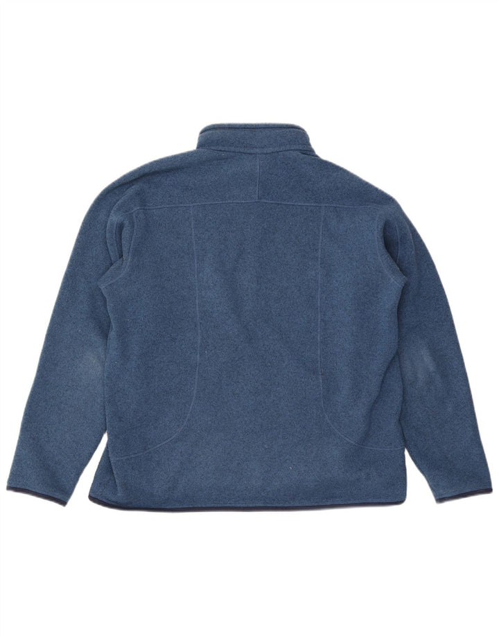 Patagonia Mens Zip Neck Sweatshirt Jumper Large Blue Polyester