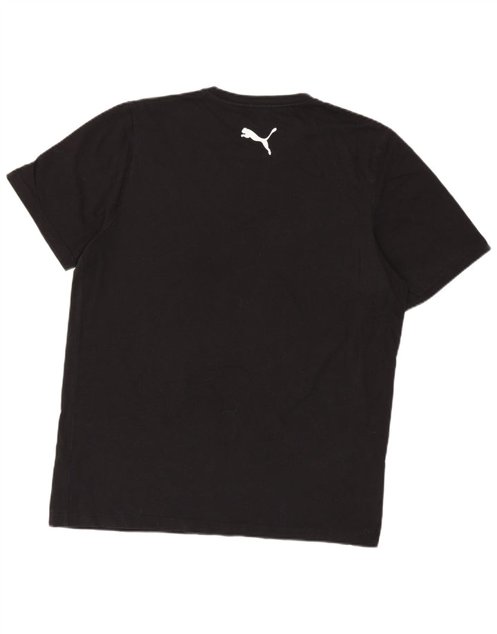 Puma Mens T-Shirt Top Large Black Cotton