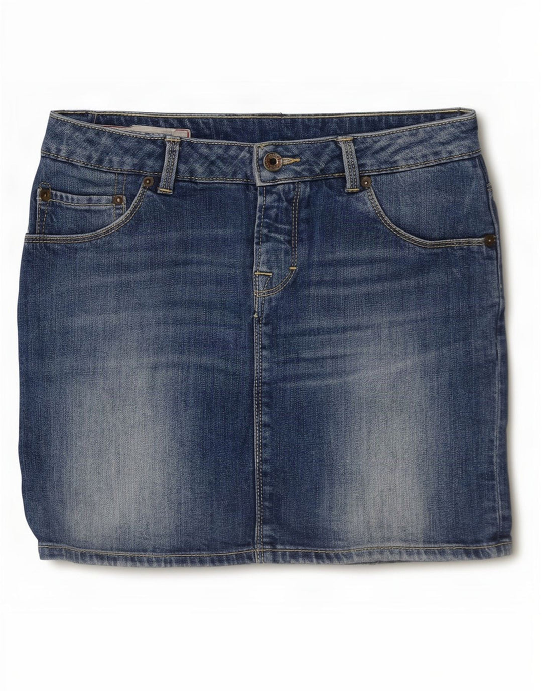 Napapijri Womens Mini Denim Skirt W27 Small Blue Cotton