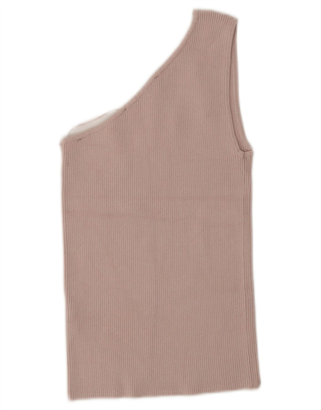 Zara Womens Crop One Shoulder Top UK 8 Small Pink Viscose