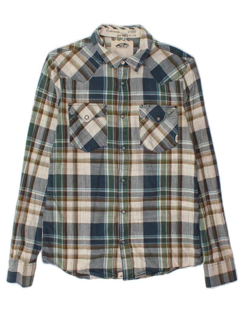 VANS Mens Shirt Small Green Check Cotton Vintage Vans and Second-Hand Vans from Messina Hembry 