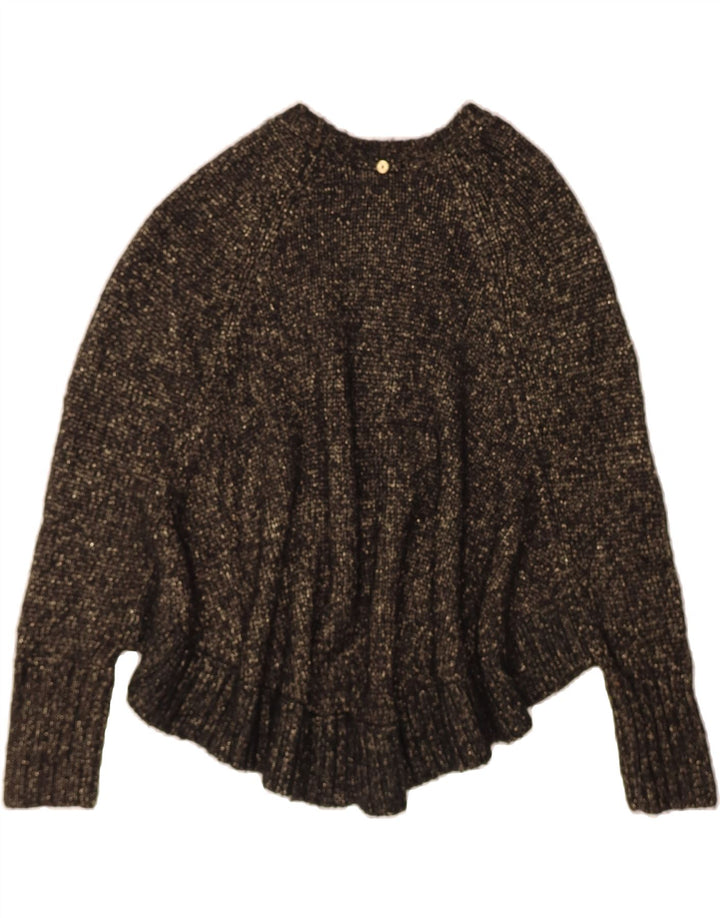 MICHAEL KORS Womens Oversized Poncho Jumper UK 10 Small Black Acrylic Vintage Michael Kors and Second-Hand Michael Kors from Messina Hembry 