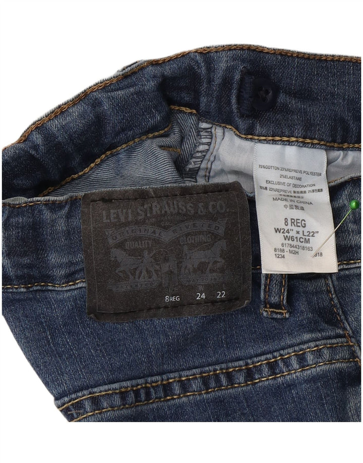 Levi's Boys 511 Slim Jeans 7-8 Years W24 L22 Blue Cotton