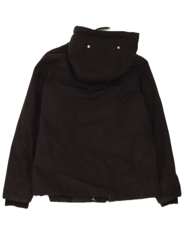 Zara Womens Hooded Oversized Padded Jacket UK 10 Small Black
