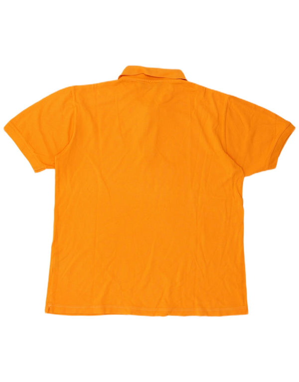 Kappa Mens Short Sleeve Regular Polo Shirt Large Orange Cotton
