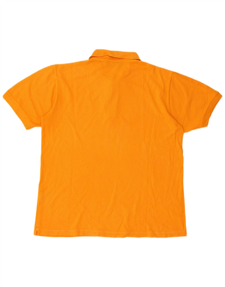 Kappa Mens Short Sleeve Regular Polo Shirt Large Orange Cotton