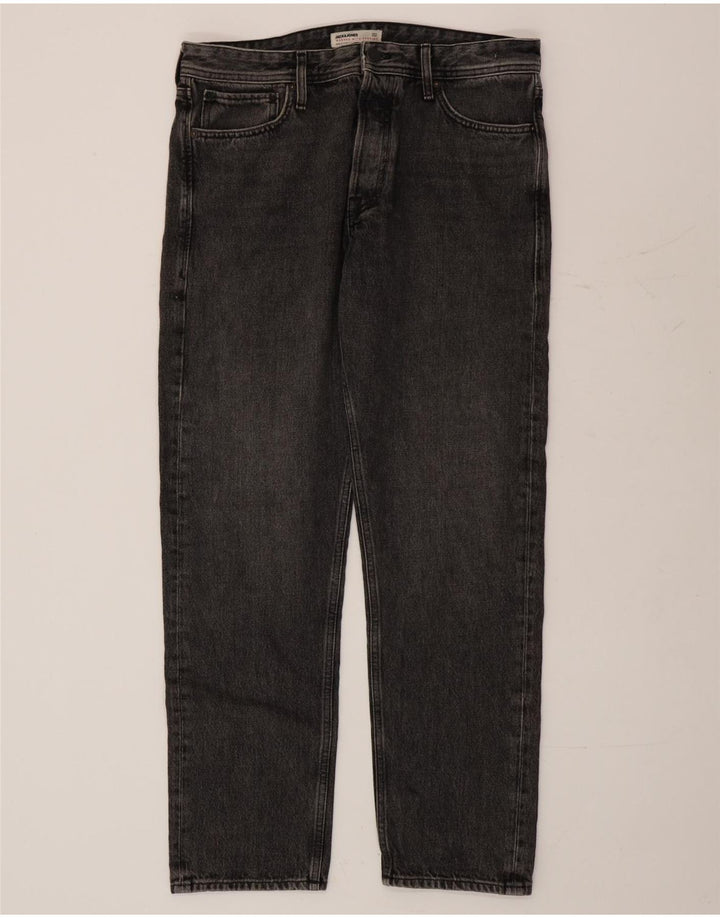 Jack & Jones Mens Straight Jeans W32 L32 Grey Cotton