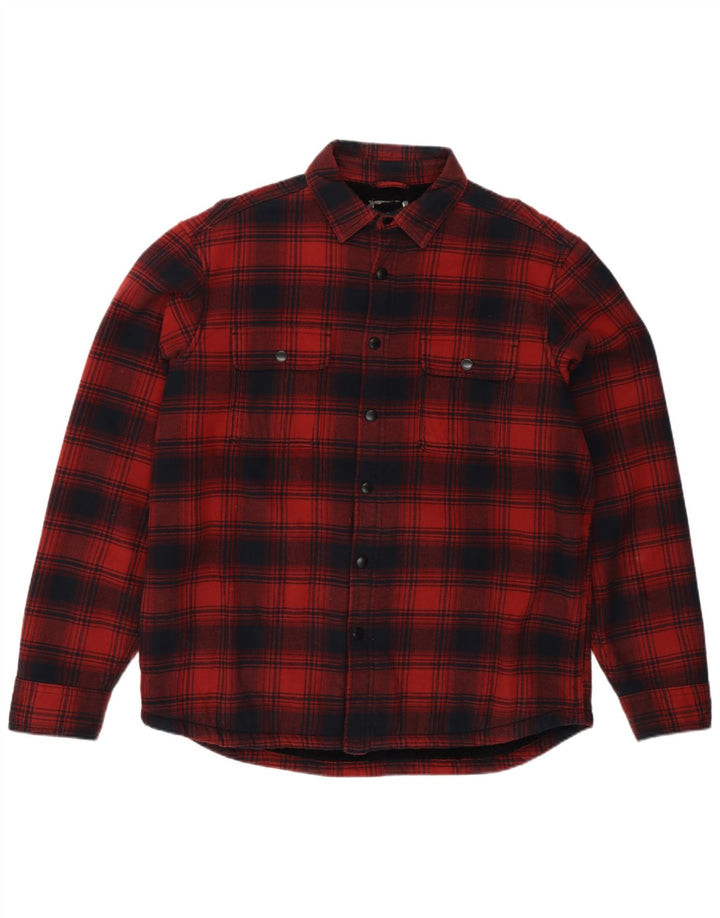 Marks & Spencer Mens Lumberjack Flannel Shirt Large Red Check Cotton