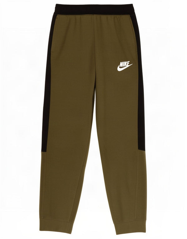 Nike Boys Tracksuit Trousers Joggers 13-14 Years XL Khaki Colourblock