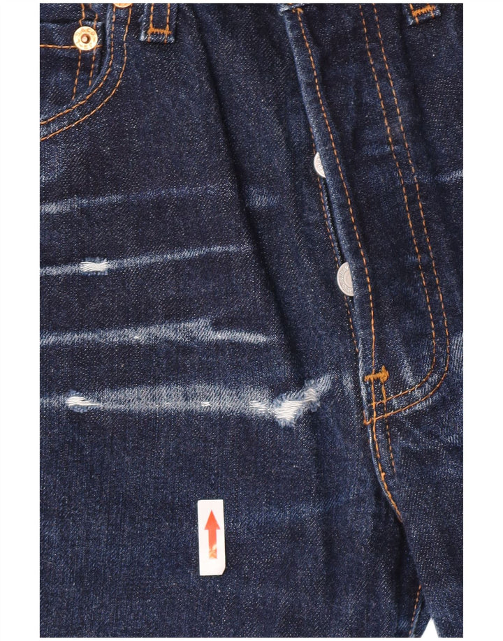 Levi's Mens 501 Straight Jeans W28 L34 Navy Blue Cotton