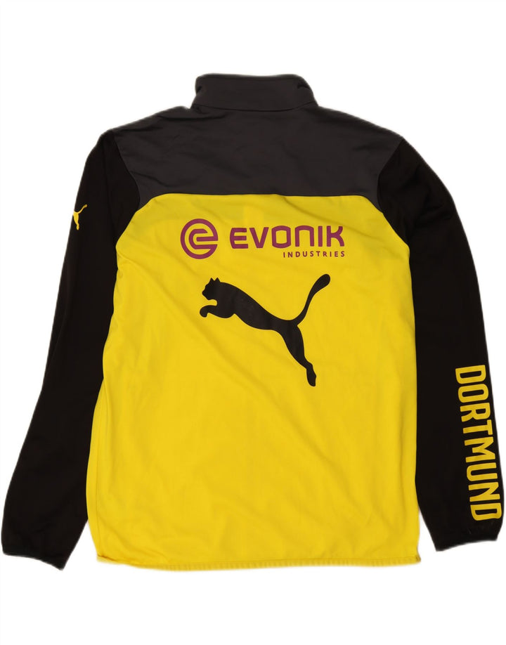 Puma Mens BVB Dortmund Tracksuit Top Jacket Large Yellow Colourblock Sports