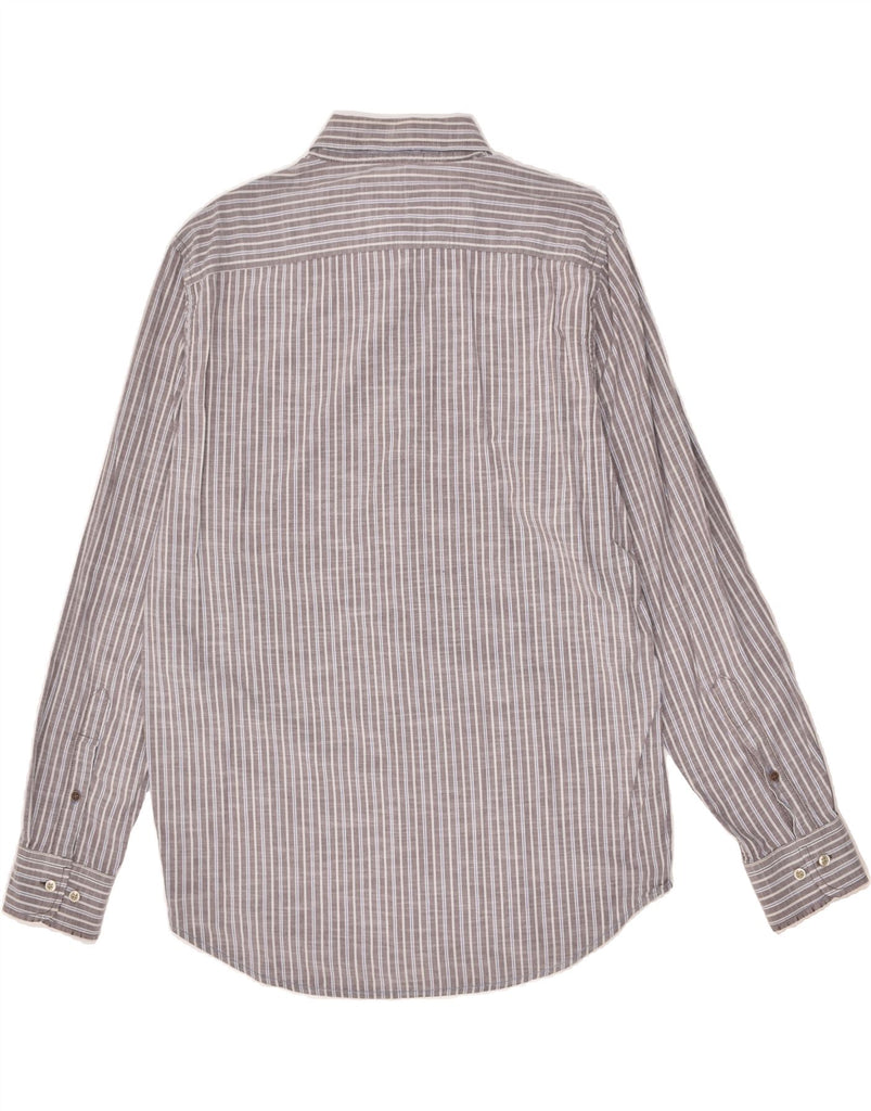 MARLBORO CLASSICS Mens Regular Fit Shirt XL Grey Striped Cotton | Vintage Marlboro Classics | Thrift | Second-Hand Marlboro Classics | Used Clothing | Messina Hembry 