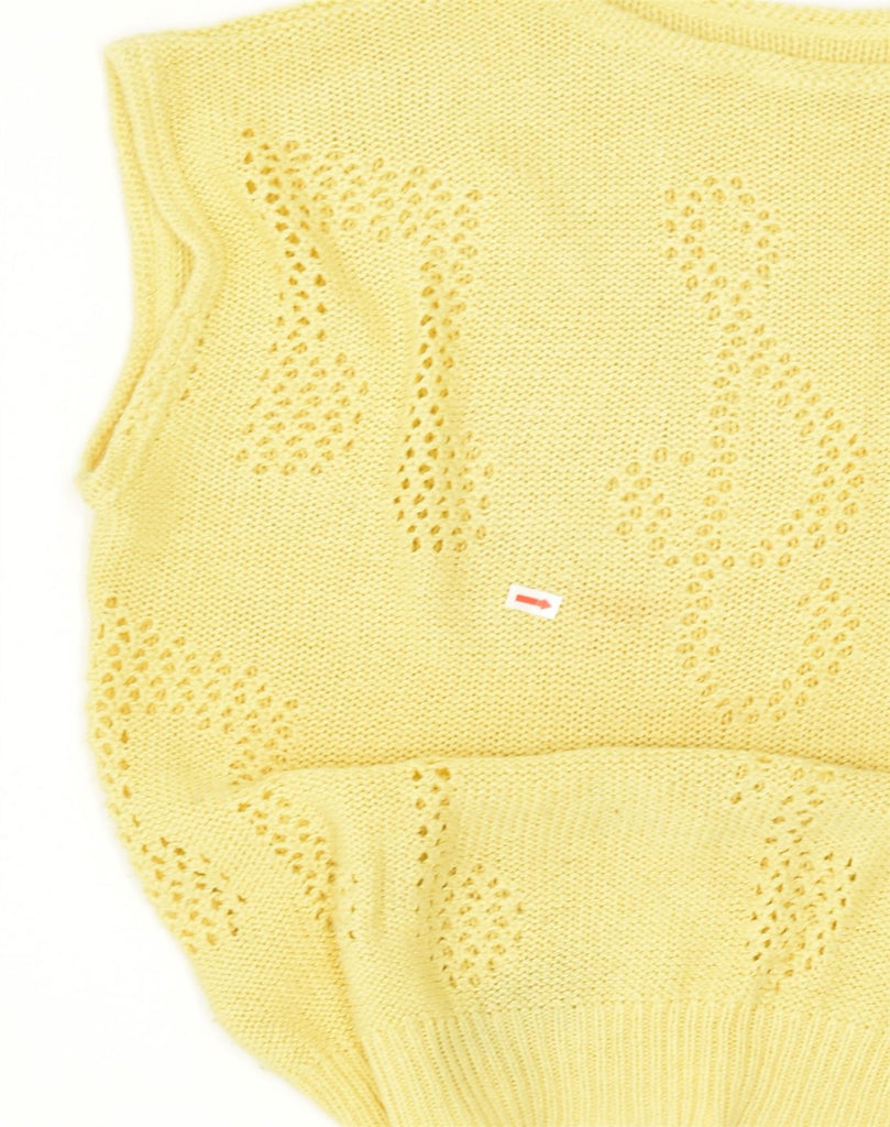 VINTAGE Womens Vest Tank Top UK 18 XL Yellow | Vintage Vintage | Thrift | Second-Hand Vintage | Used Clothing | Messina Hembry 