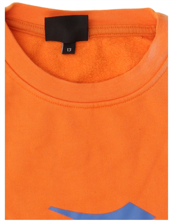 Diadora Boys Graphic Sweatshirt Jumper 12-13 Years Orange