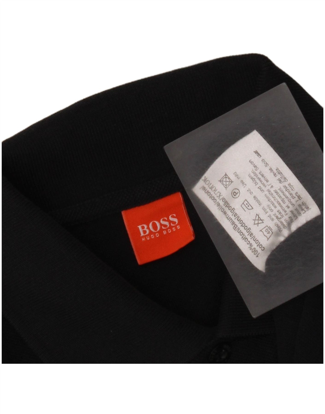 Hugo Boss Mens Polo Shirt Medium Black Cotton