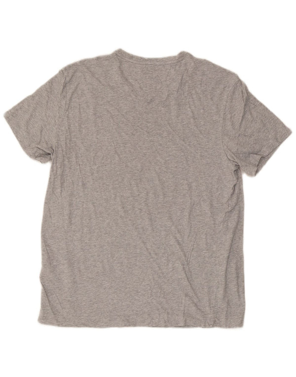 Adidas Mens T-Shirt Top Large Grey Flecked Cotton